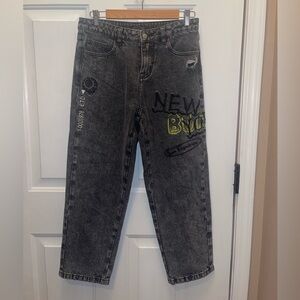 MNWKA BROOKLYN NEW YORK Mishka Black Graphic woman’s Jeans pants vintage large